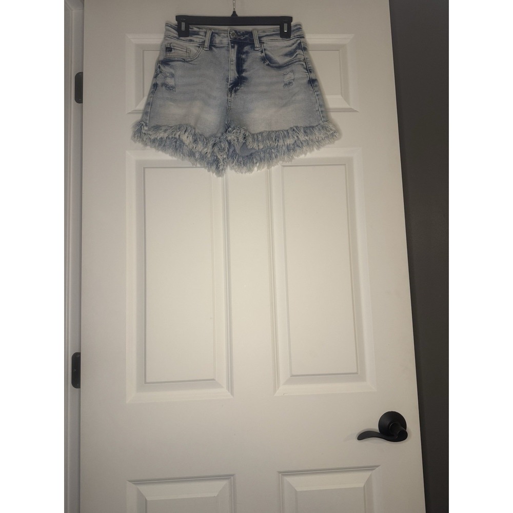 Kancan Acid Wash Fray Hem Shorts Size 27